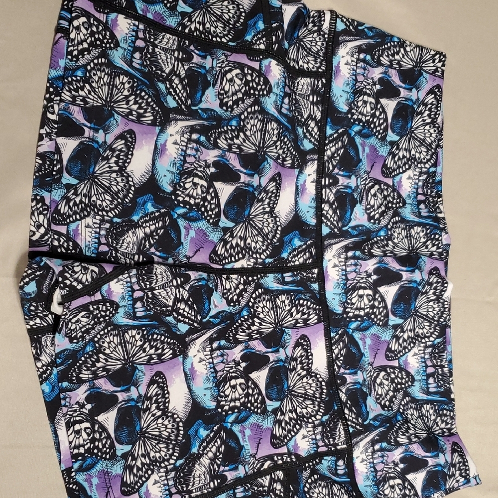 Constantly Varied Gear Butterfly, Skull Print Short in Black, Blue, and Purple